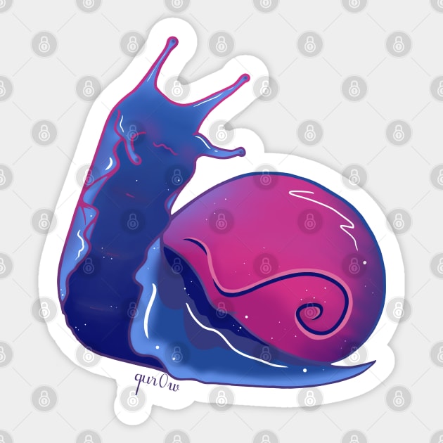 Bi Pride Snail Sticker by Qur0w